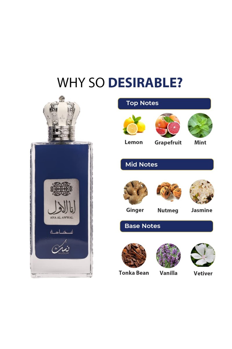 ANA AL AWWAL BLUE 100 ML EDP BARBATI 